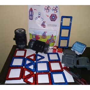 MAGFORMERS ~ MAGNETIC BUILDING TILES - SQUARES TRIANGLES ++ Stem Learning